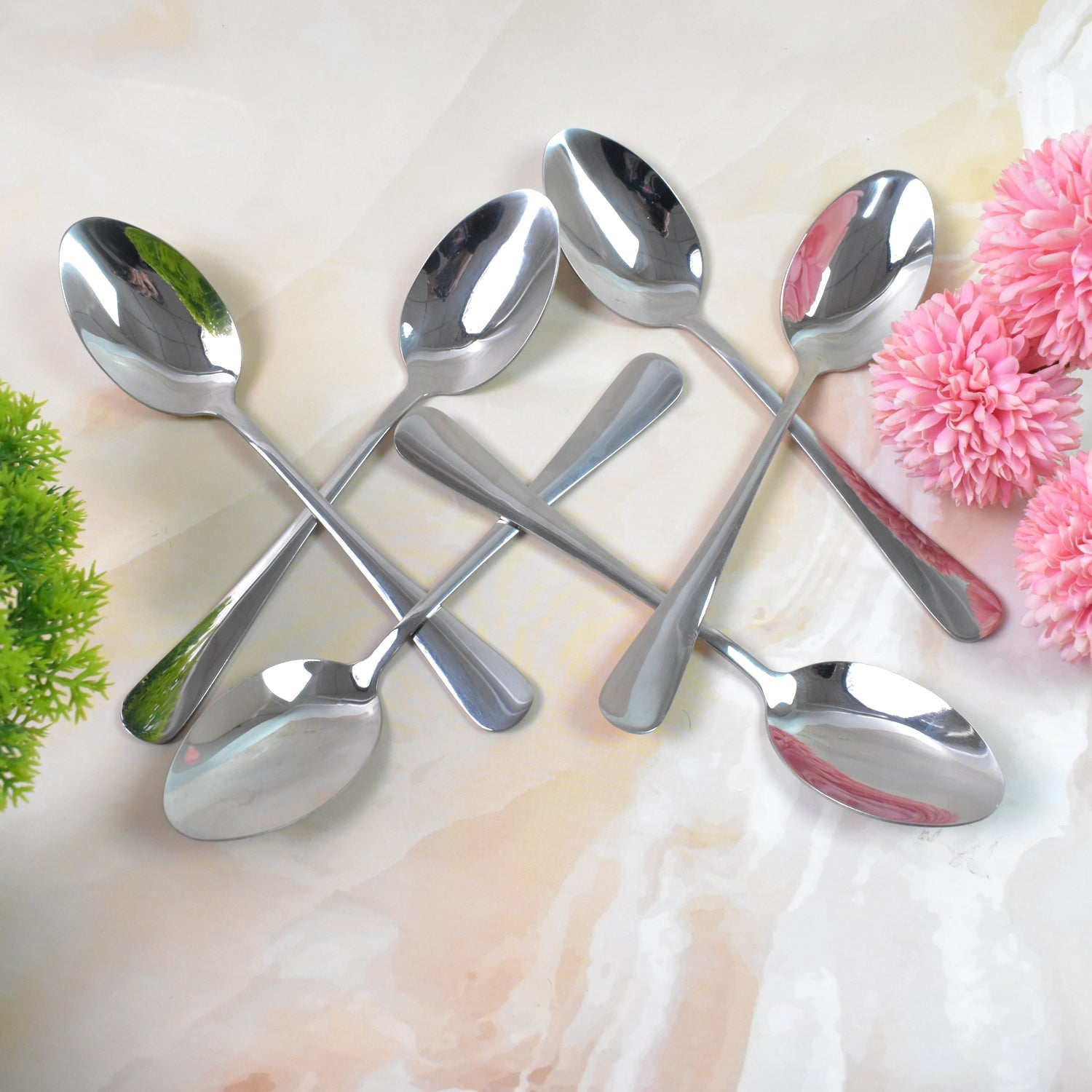 Premium Silver Daily Use Cutlery Set Stainless Steel Luxury Combo Set of 24 Premium Silver Daily Use Cutlery Set Stainless Steel Luxury Combo Set of 24